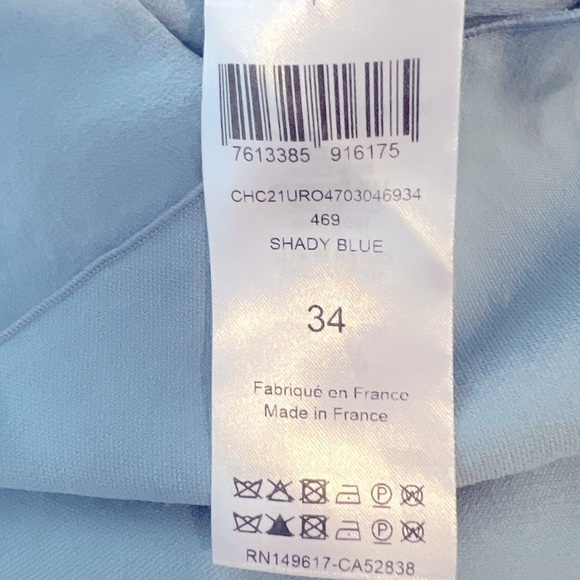 Chloe Gorgeous Shady Blue Crepe Sleeveless Dress Brand New Size 2 - Picture 8 of 16